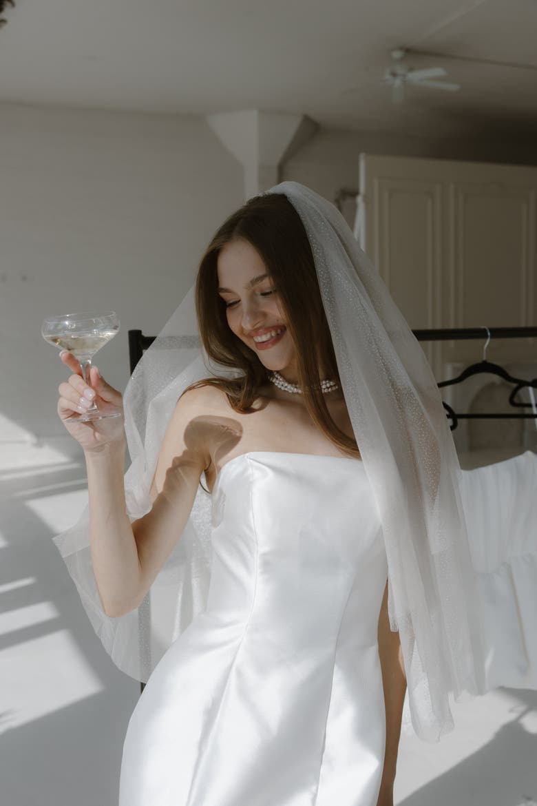 Last Disco Mini Veil, Alternate, color, Ivory