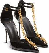 Balmain Sync Patent Leather Stilettos With Pointed Toe
