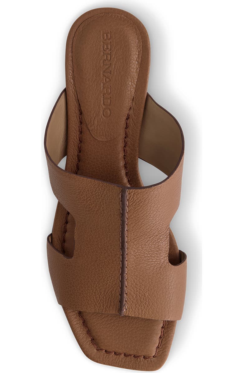 Bernardo Jewel Low Block Heel Sandal, Alternate, color, Luggage Tumbled Calf