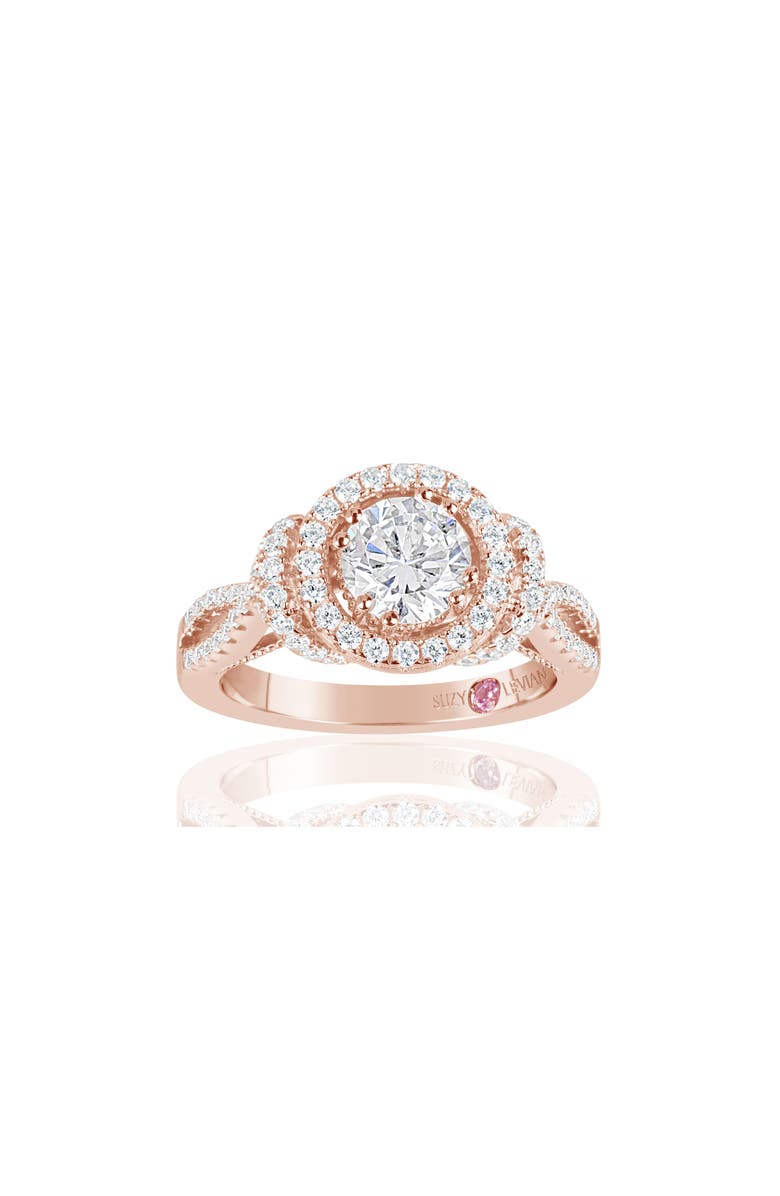 SUZY LEVIAN CZ Engagement Ring, Main, color, Rose