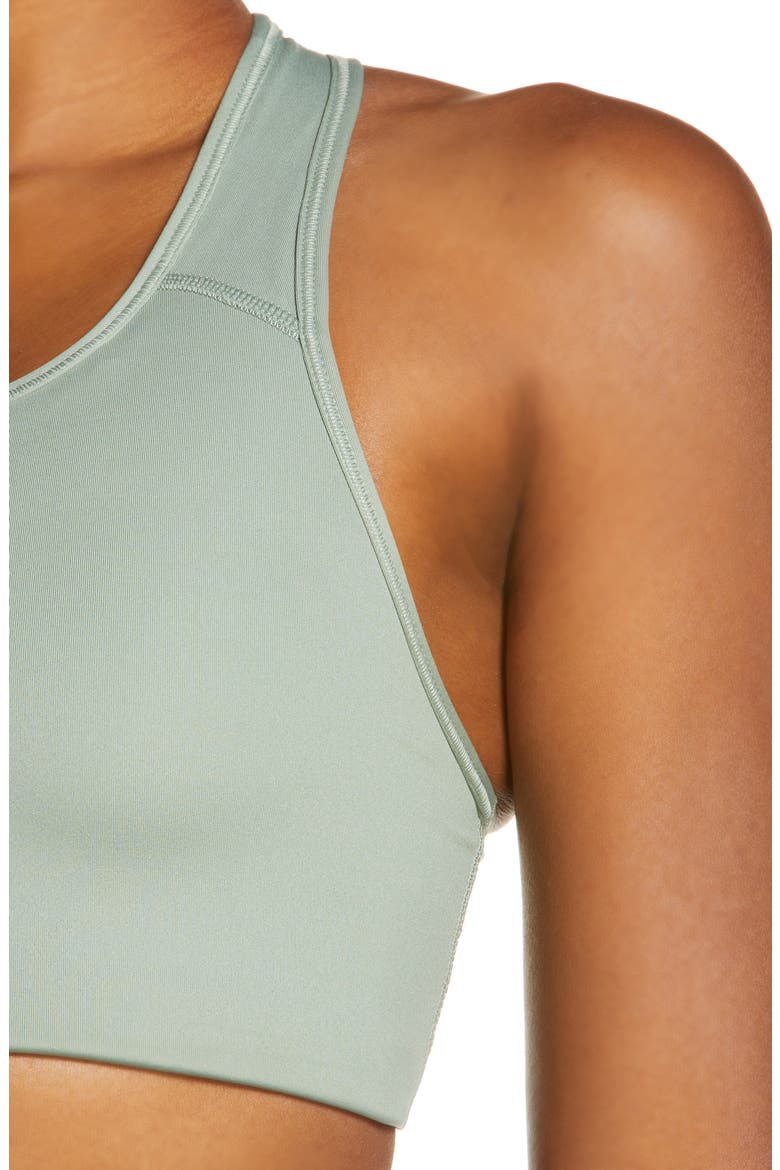 Swoosh Dri-FIT Racerback Sports Bra, Alternate, color, JADE SMOKE/ WHITE