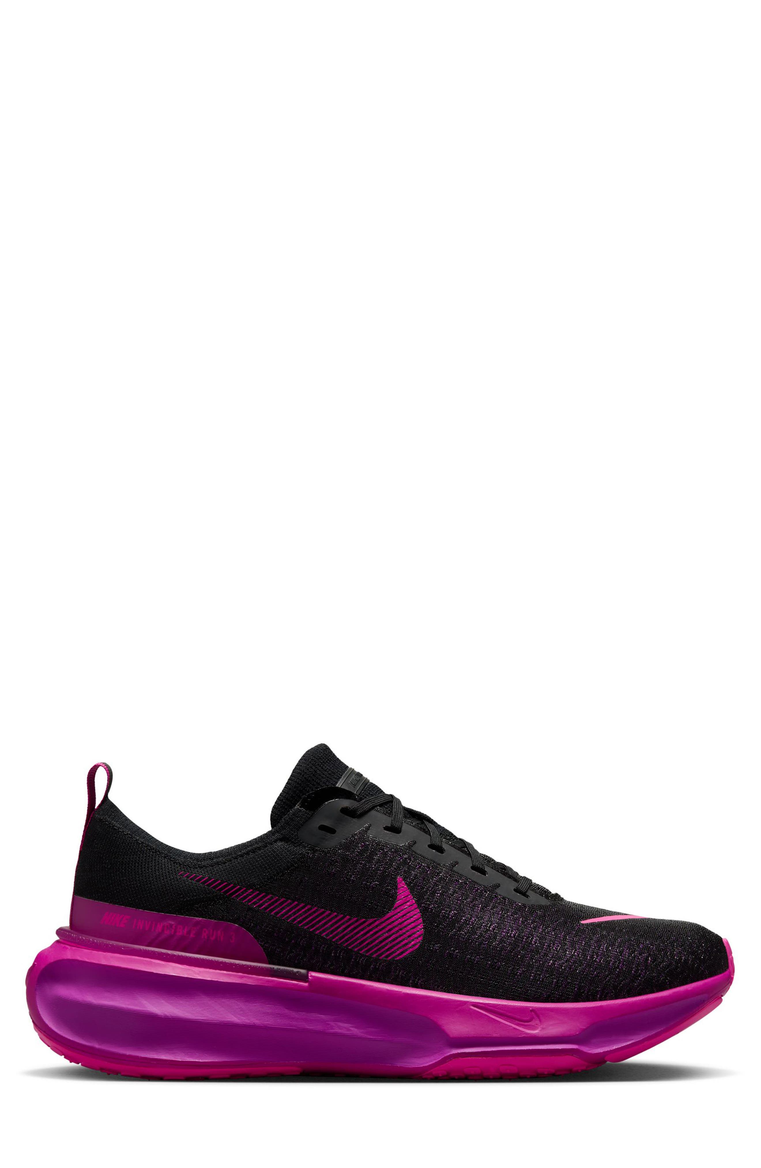 Nike Invincible 3 Running Shoe, Alternate, color, Black/ Laser Fuchsia