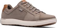 Clarks® Mapstone Lace-Up Leather Sneaker