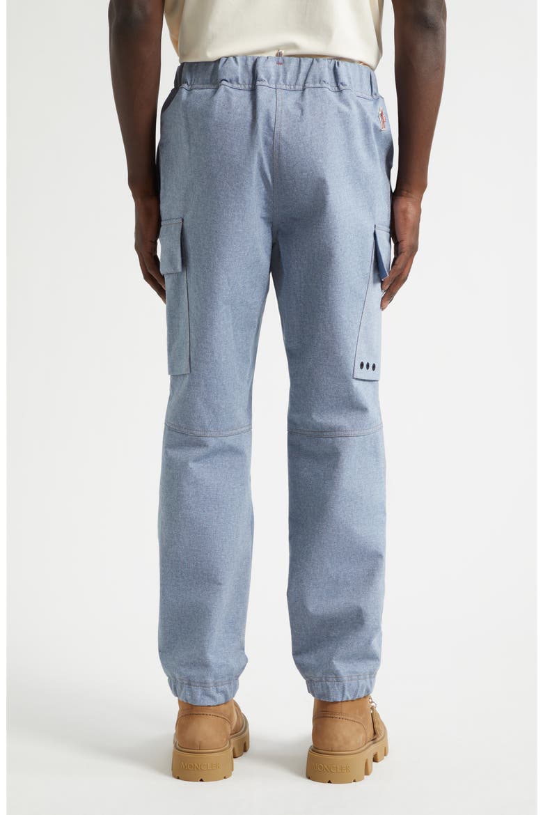 Belted Chambray Cargo Joggers, Alternate, color, RAIN WASHED