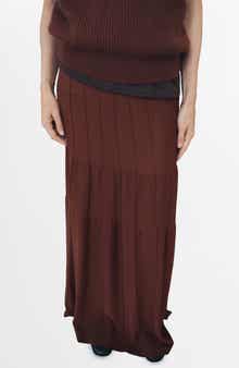 MANGO Seam Maxi Skirt
