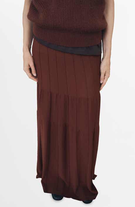 MANGO Seam Maxi Skirt