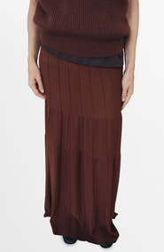 MANGO Seam Maxi Skirt