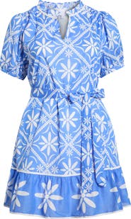 SUGARLIPS Alexie Floral Print Tie Waist Dress