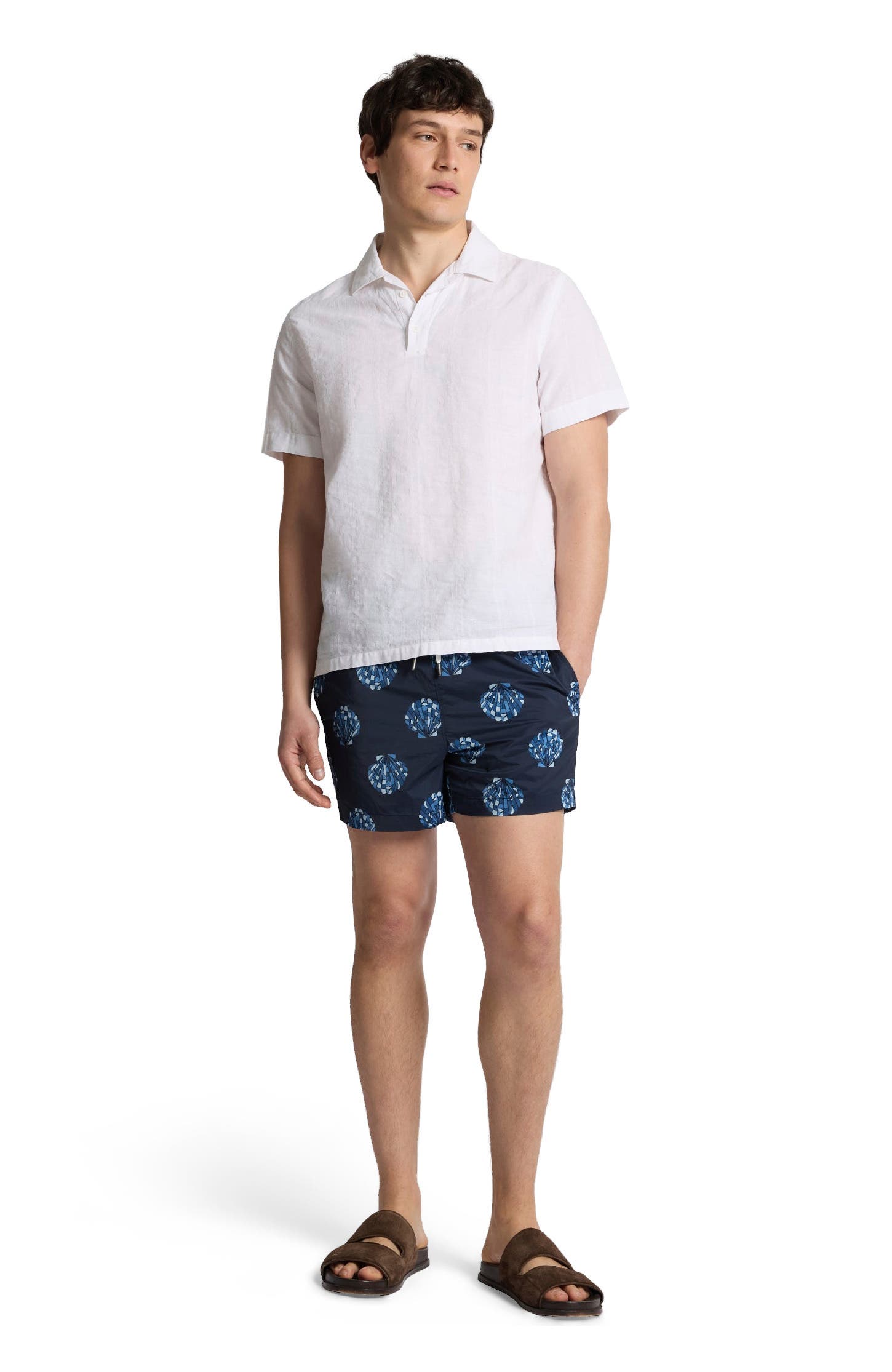 Cotton Linen Pop Over Polo Tee