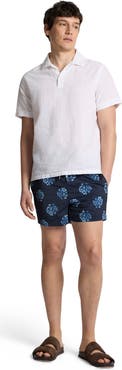 Onia Cotton Linen Pop Over Polo Tee