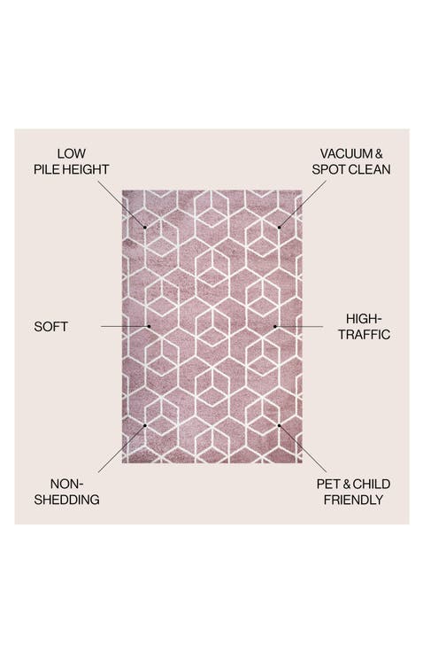 Tumbling Blocks Modern Geometric Area Rug