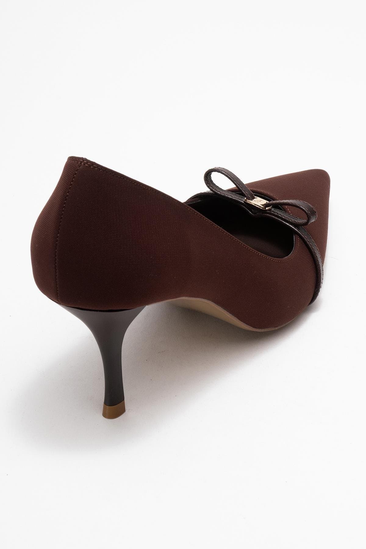Annie Bow Pointed Toe Pump, Alternate, color, Brown