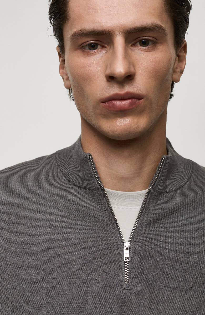 MANGO Half-Zip Sweater, Alternate, color,