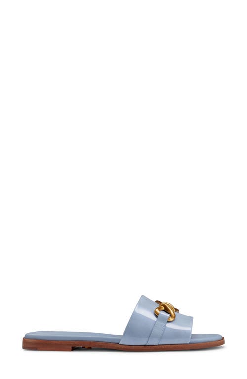 Donna Karan Haylen Hardware Slide Sandals In Blue Frost