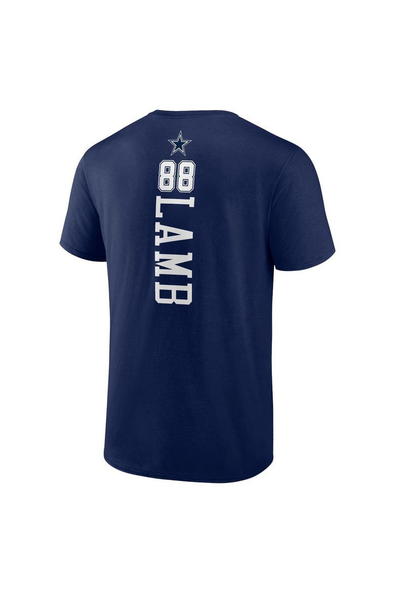 Men's Fanatics Branded CeeDee Lamb Navy Dallas Cowboys Playmaker T-Shirt, Alternate, color, Navy