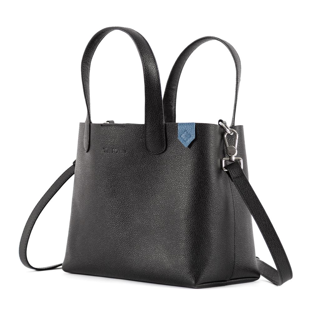 Tin Marin Emma Leather Crossbody, Alternate, color, Black