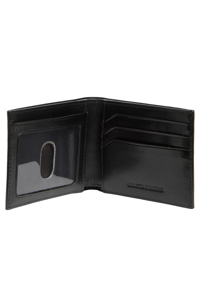 Johnston & Murphy Leather Bifold Wallet, Alternate, color, Black