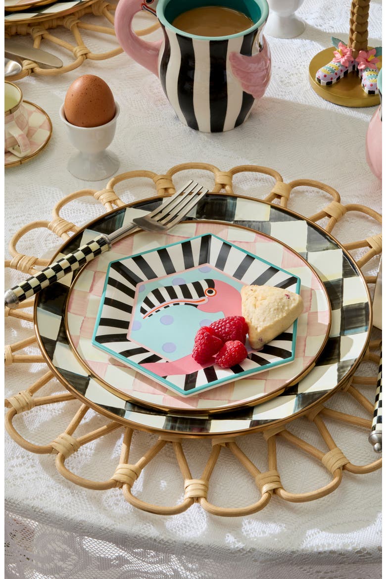 Patience Brewster Flamingo Set of 4 Dessert Plates, Alternate, color, MULTI