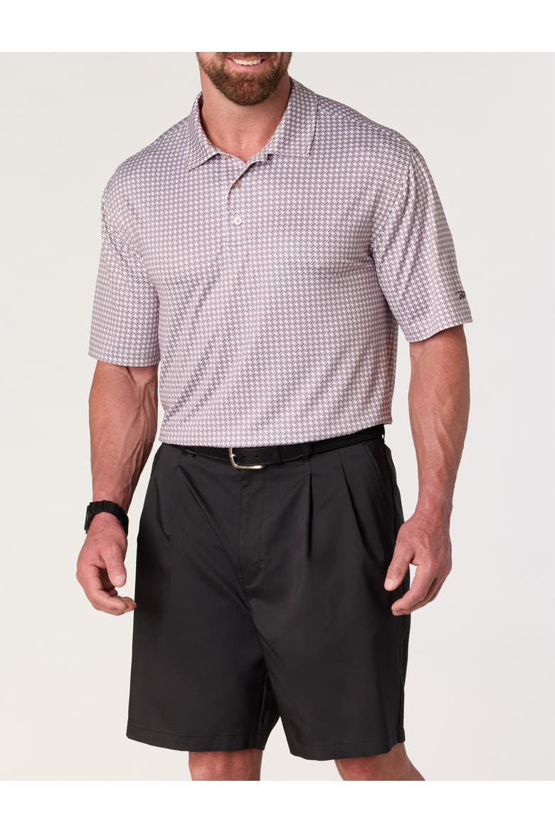 Big & Tall Basketweave Performance Polo Shirt V2, Alternate, color, ELEMENTAL PINK