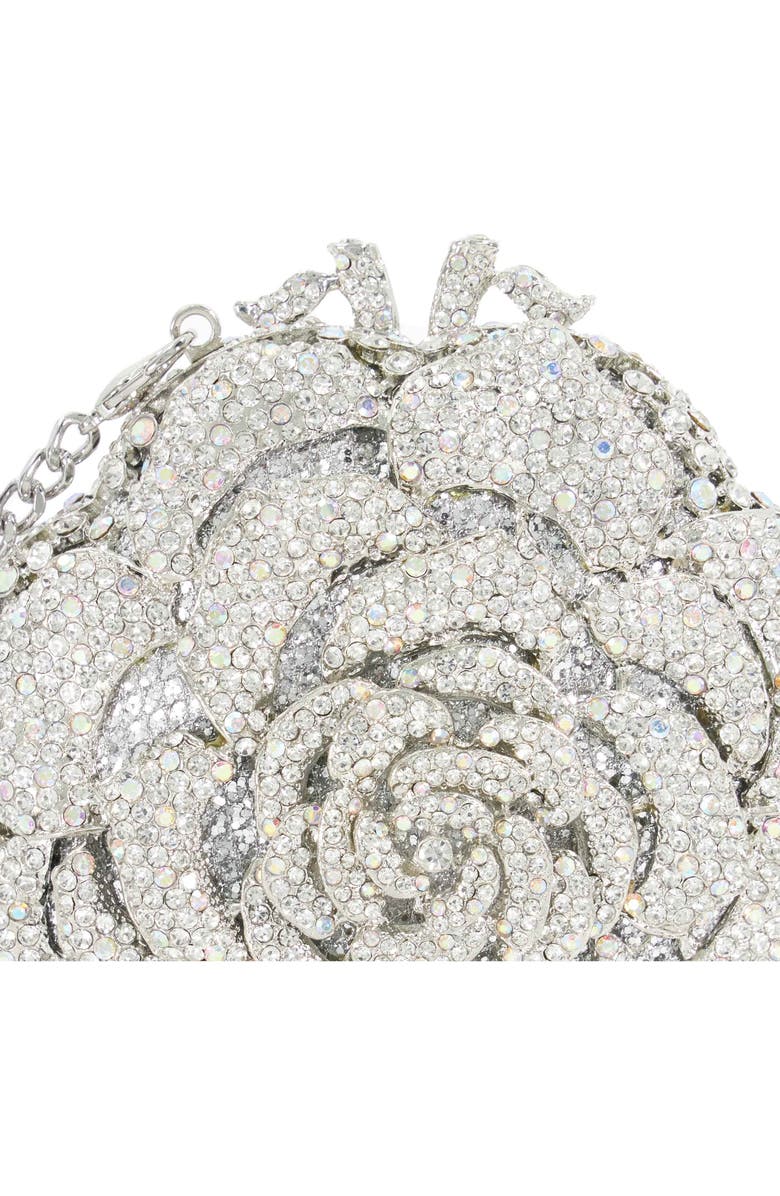 Dune London Bling Flower Clutch, Alternate, color,
