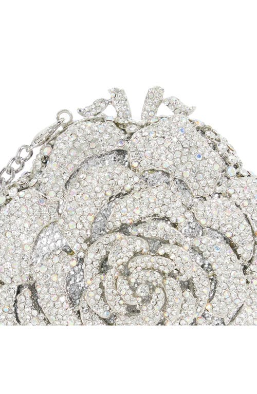Dune London Bling Flower Clutch In Silver