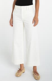 Liverpool High Waist Crop Wide Leg Pants