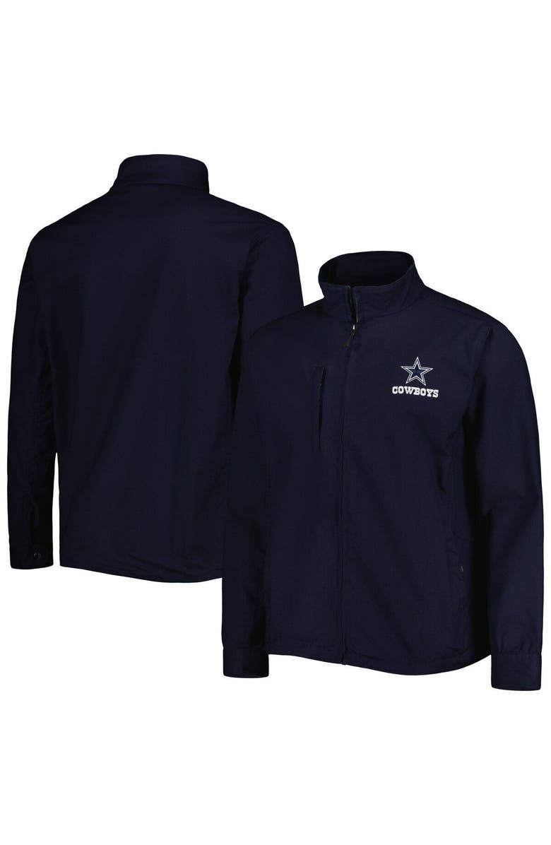 DUNBROOKE Men's Dunbrooke Navy Dallas Cowboys Journey Workwear Tri-Blend Full-Zip Jacket, Main, color, 