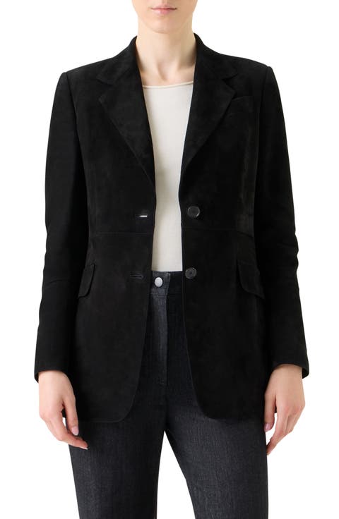 Lambskin Suede Blazer