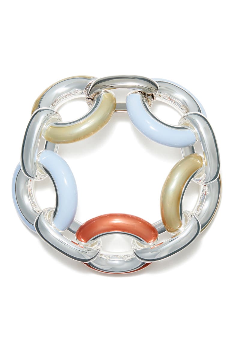 Donut Link Bracelet, Alternate, color, LIGHT SILVER / MULTI
