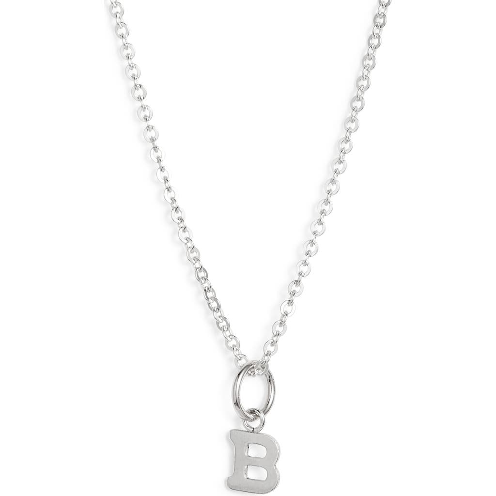 Nashelle Initial Pendant Necklace In Sterling Silver - B