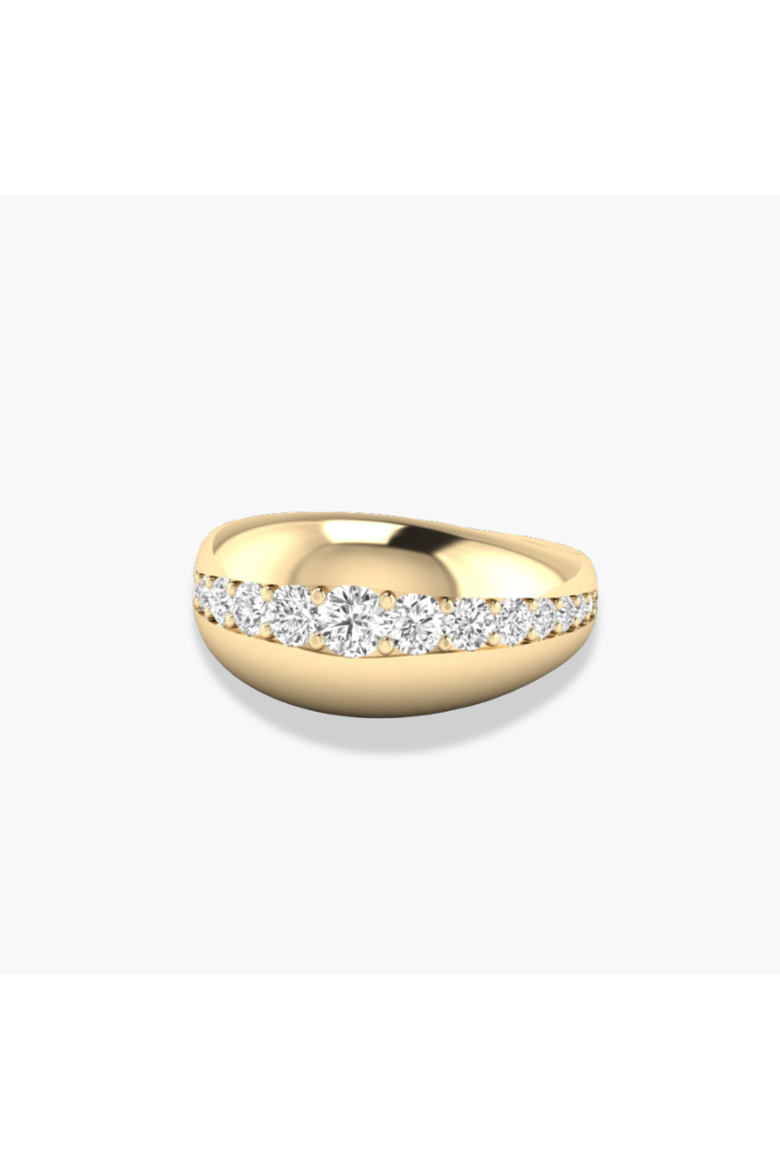 Domed Lab Diamond Cloud Ring in 14K, Main, color, Yellow Gold