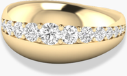 Everlee Domed Lab Diamond Cloud Ring in 14K