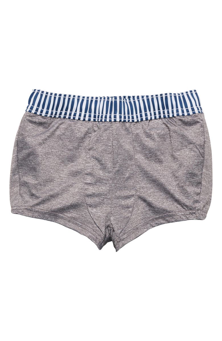 Snapper Rock Kids' Denim Stripe Swim Trunks, Alternate, color,