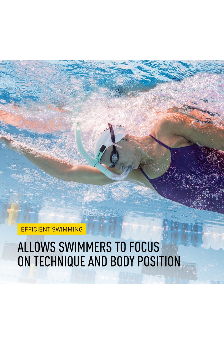FINIS Glide Center Mount Swim Snorkel for Adults Adjustable Fit Technique Endurance Training, Alternate, color, Mint Green