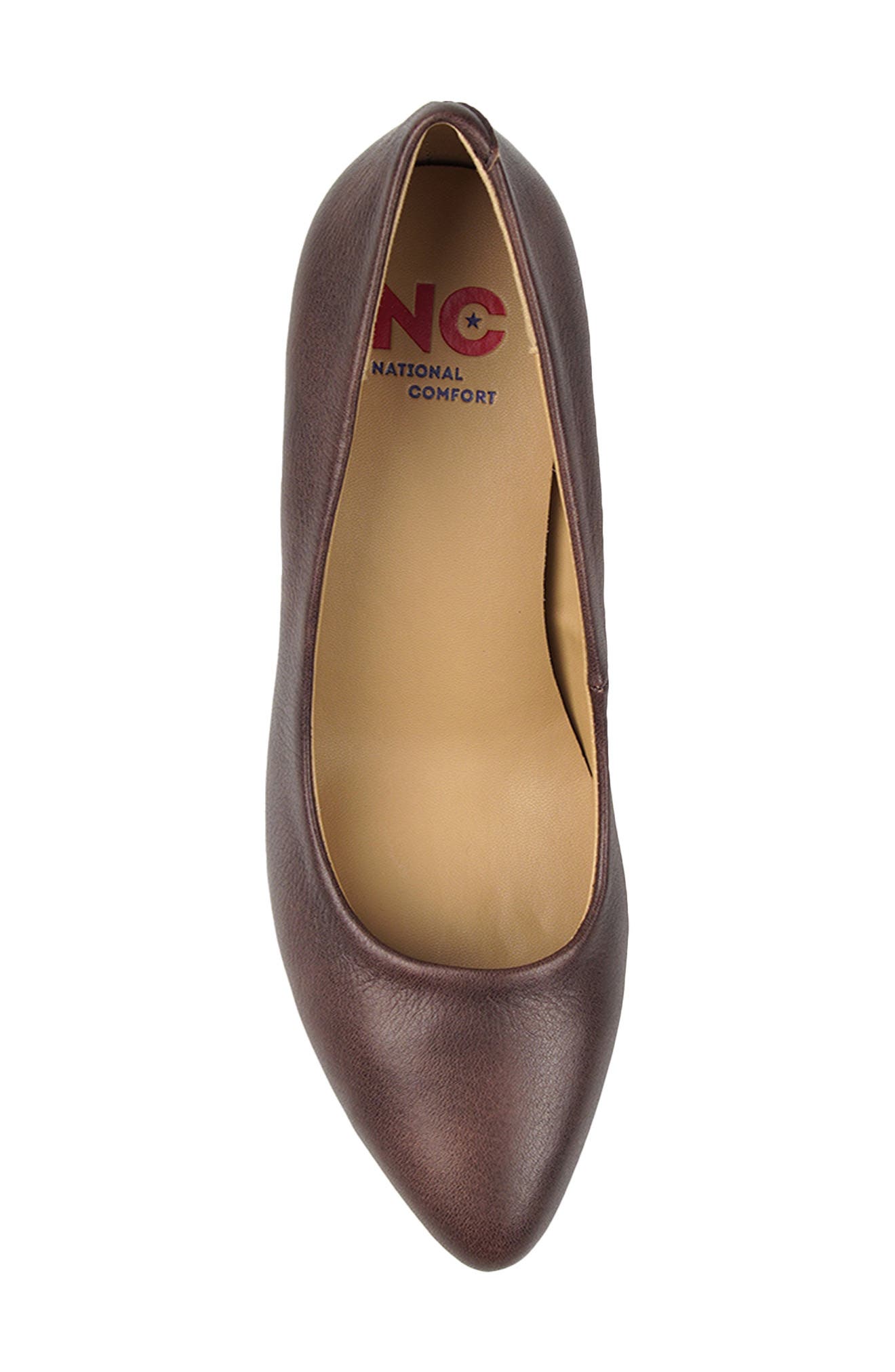 National Comfort Wedge Pump, Alternate, color, Brown Leather