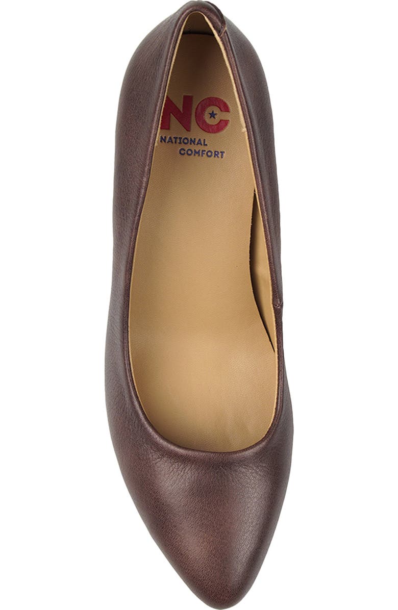 National Comfort Wedge Pump, Alternate, color, Brown Leather