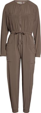 Zella Getaway Long Sleeve Zip-Up Jumpsuit