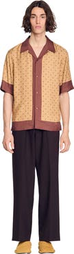 SANDRO Micro cross motif shirt