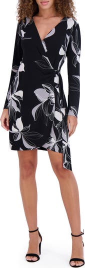 Long Sleeve Wrap Dress