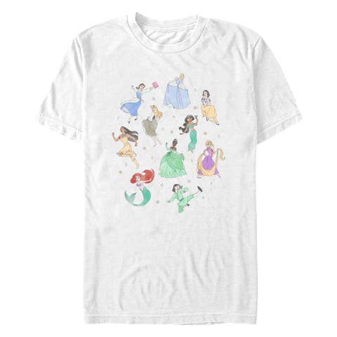 Men's Disney Distressed Princesses Circle  Graphic T-Shirt