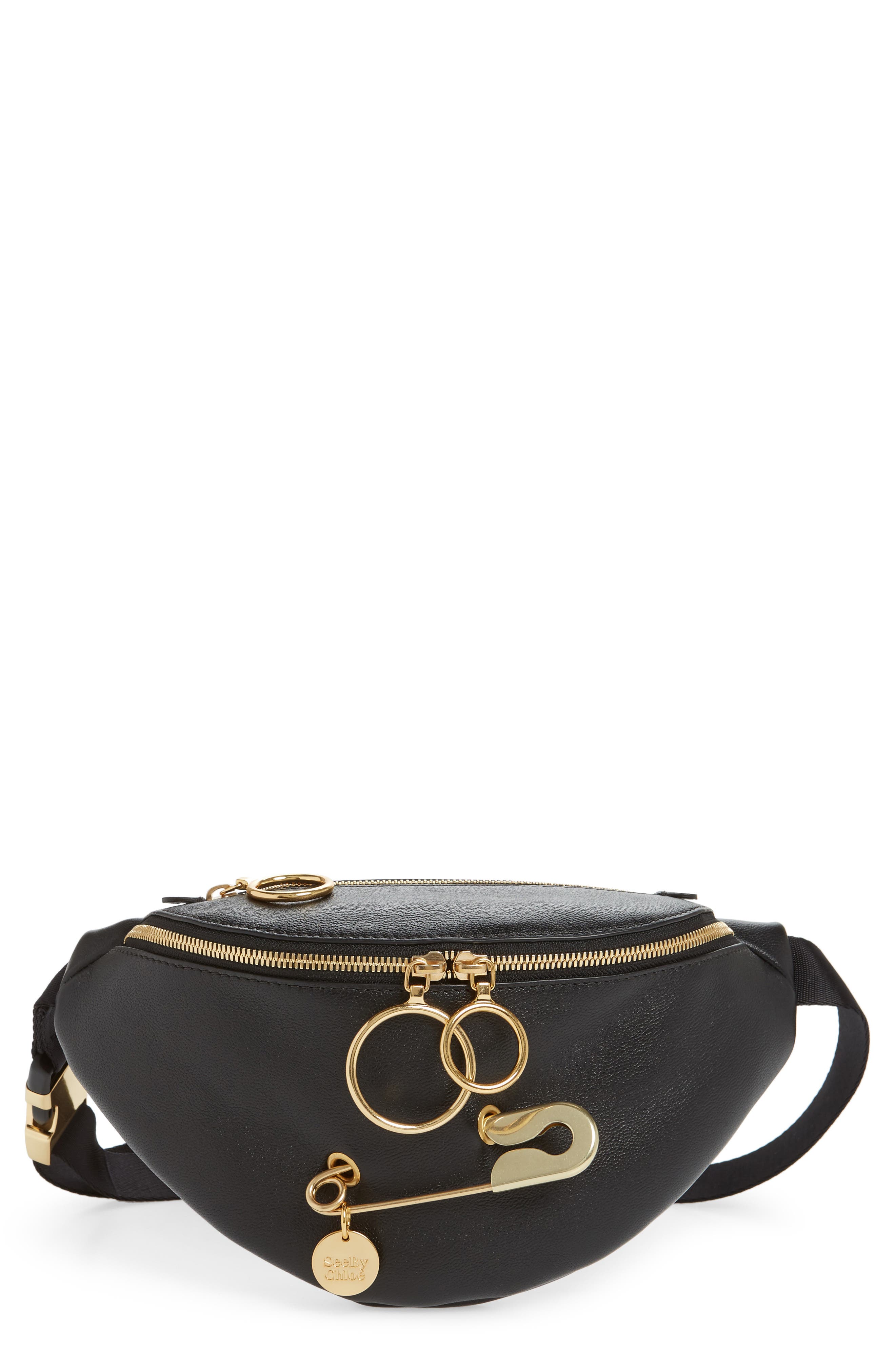 See by Chloé Mindy Leather Belt Bag, Main, color, 