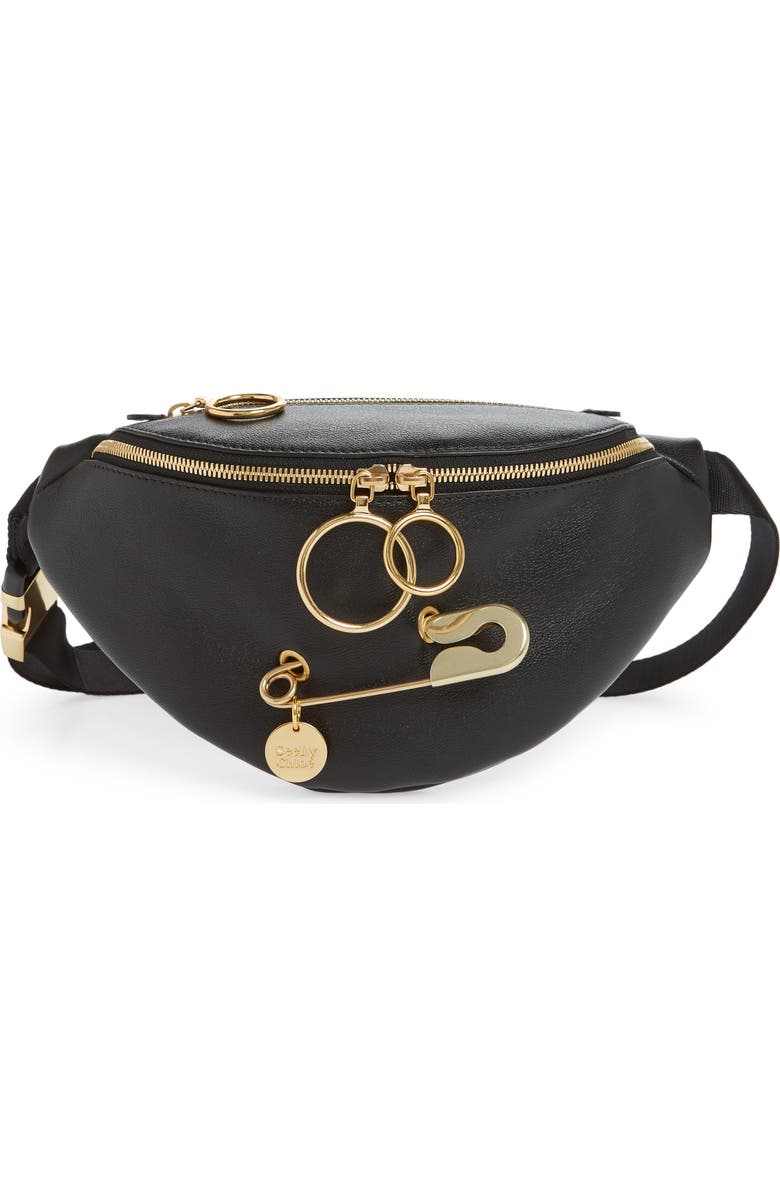 See by Chloé Mindy Leather Belt Bag, Main, color,