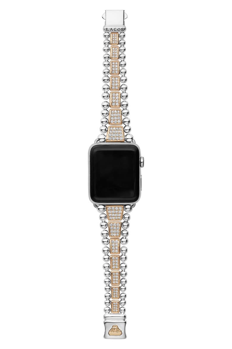 Smart Caviar Diamond Apple Watch® Watchband, Alternate, color, TWO-TONE