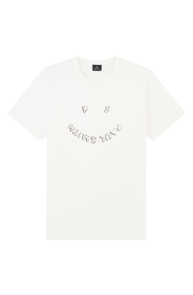 PS Paul Smith Happy Print Cotton Graphic T-Shirt, Alternate, color, Off White