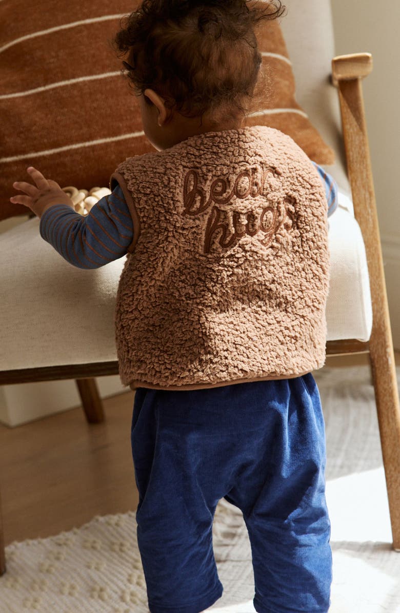 NEXT Long Sleeve T-Shirt, Teddy Vest & Pants Set, Alternate, color, Blue