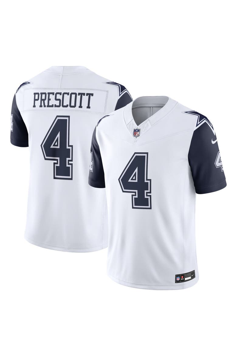 Men's Nike Dak Prescott White Dallas Cowboys Alternate Vapor F.U.S.E. Stitched Limited Jersey, Main, color, White