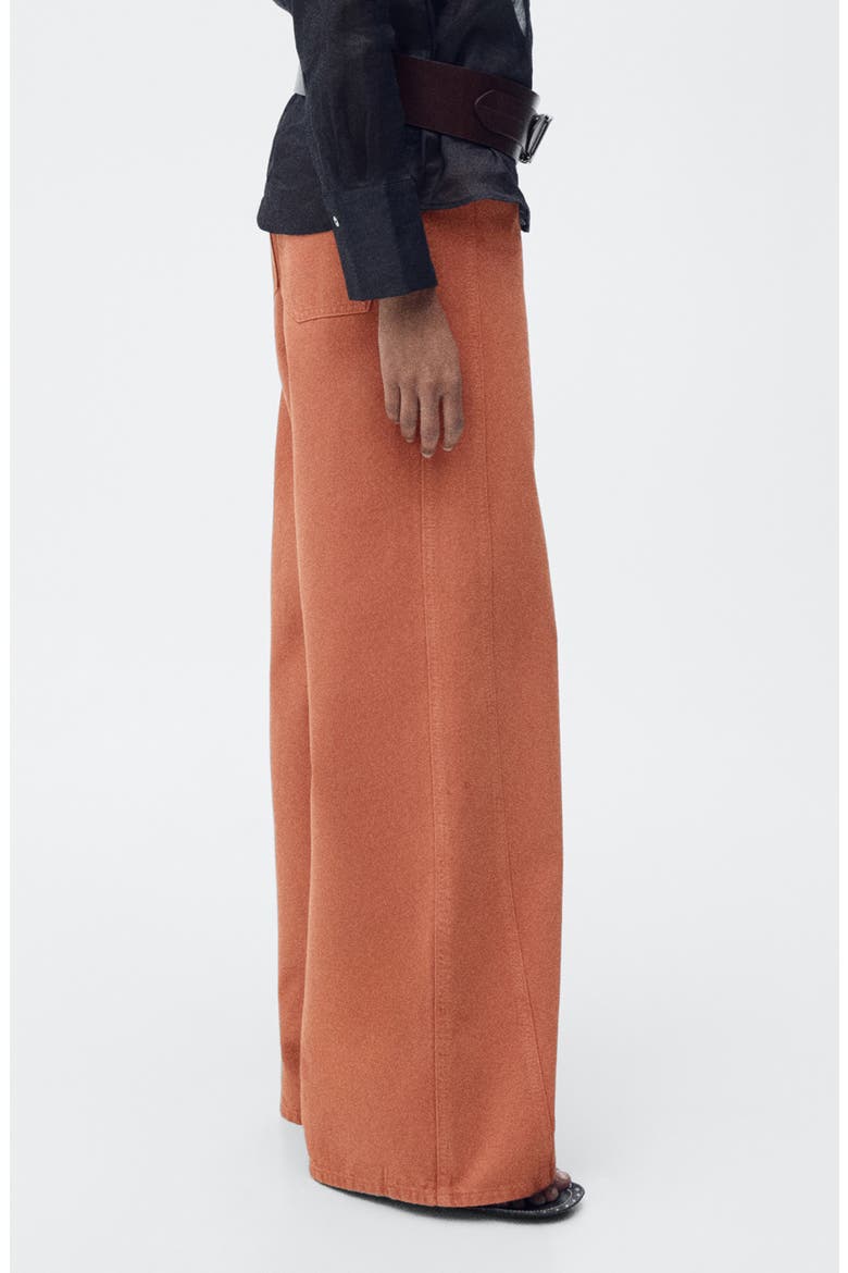 Mid Rise Baggy Ultra Wide Leg Jeans, Alternate, color, BURNT ORANGE