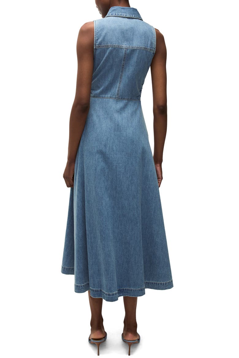 Fuller Sleeveless Denim Midi Shirtdress, Alternate, color, STARLIGHT