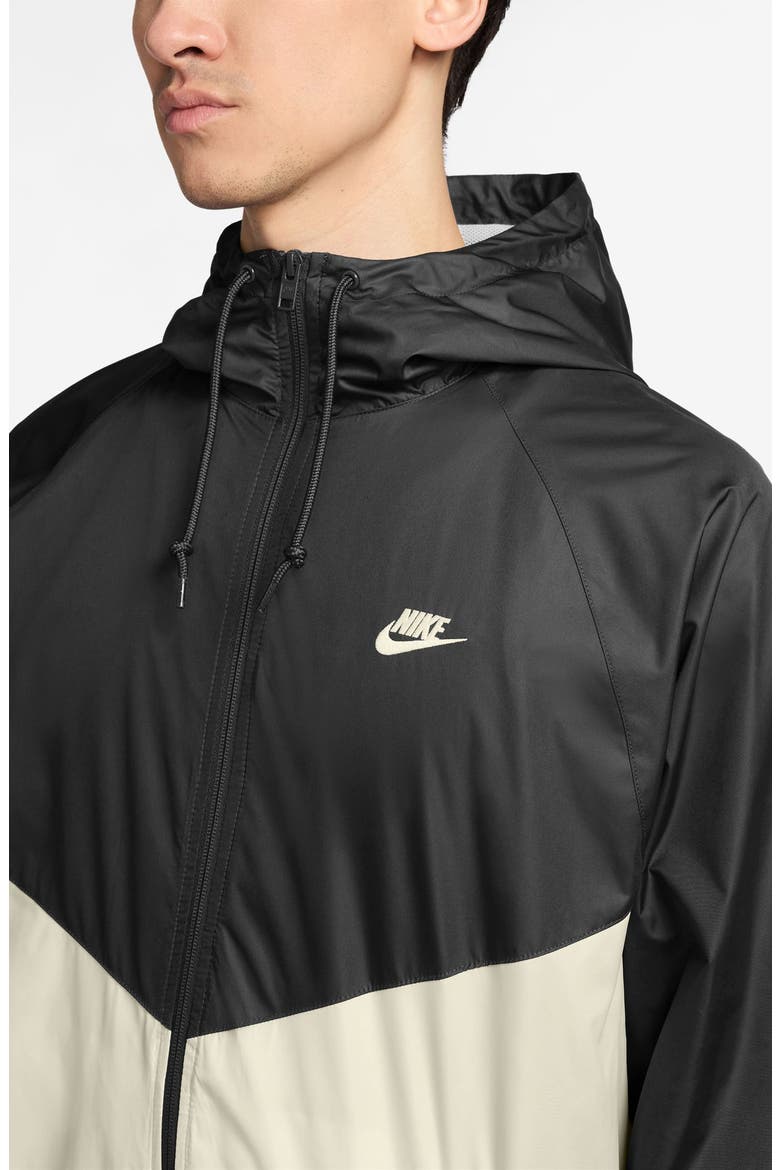 Windrunner Hooded Lined Jacket, Alternate, color, BLACK/ SAIL