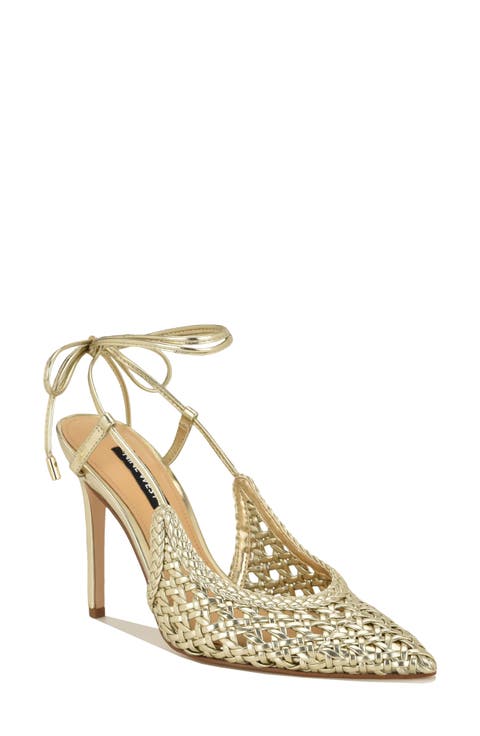 Fessla Ankle Wrap Pointed Toe Pump (Women)